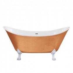 Casa Padrino Vasca da bagno Liberty freestanding effetto rame 1730 mm - Vasca Retro Antica Stile Barocco Casa Padrino Vasca da bagno Liberty freestanding effetto rame 1730 mm - Vasca Retro Antica Stile Barocco