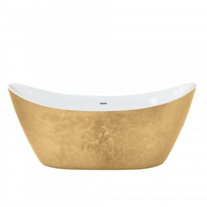 Casa Padrino Art Deco Badewanne freistehend Gold Modell He-Hyl 1730mm - Freistehende Retro Antik Jugendstil Badewanne Casa Padrino Art Deco Badewanne freistehend Gold Modell He-Hyl 1730mm - Freistehende Retro Antik Jugendstil Badewanne