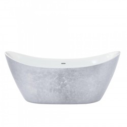Casa Padrino Bañera Art Deco exenta efecto acero inoxidable 1730 mm - Bañera retro estilo antiguo Casa Padrino Bañera Art Deco exenta efecto acero inoxidable 1730 mm - Bañera retro estilo antiguo