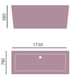 Casa Padrino Art Deco Badewanne freistehend Weiß 1735 x 790 x 580 mm - Freistehende Retro Antik Badewanne Barock