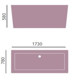 Casa Padrino Art Deco Badewanne freistehend Weiß 1735 x 790 x 580 mm - Freistehende Retro Antik Badewanne Barock