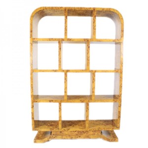 Casa Padrino Art Deco Bookcase Bird's Eye Maple - Luxury Antique Style Shelf Unit - 120 x 180 x 30 cm Casa Padrino Art Deco Bookcase Bird's Eye Maple - Luxury Antique Style Shelf Unit - 120 x 180 x 30 cm