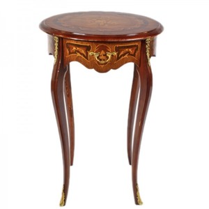 Casa Padrino Barock Beistelltisch Ludwig XVI Stil, Mahagoni mit Intarsien und Goldapplikationen, H 75 x B 50 x T 50 cm Casa Padrino Barock Beistelltisch Ludwig XVI Stil, Mahagoni mit Intarsien und Goldapplikationen, H 75 x B 50 x T 50 cm