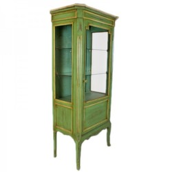 Casa Padrino Vitrine Baroque Style Antique Vert / Or - Vitrine en bois massif et verre - 70 x 40 x 160 cm Casa Padrino Vitrine Baroque Style Antique Vert / Or - Vitrine en bois massif et verre - 70 x 40 x 160 cm