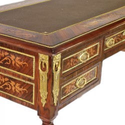Casa Padrino Empire Desk Mahogany Inlays with Gold - Baroque Secretary - 120 x 60 x 80 cm Casa Padrino Empire Desk Mahogany Inlays with Gold - Baroque Secretary - 120 x 60 x 80 cm