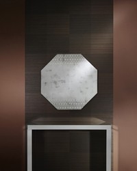Casa Padrino Art Deco Vintage Wandspiegel im Antik Stil Silber 91 x 91 cm Casa Padrino Art Deco Vintage Wandspiegel im Antik Stil Silber 91 x 91 cm