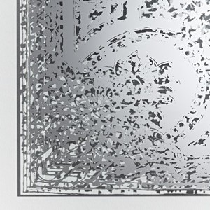 Casa Padrino Art Deco Vintage Wandspiegel Antik Stil Silber 101 x 142 cm - versilbertes Glas - Kunstspiegel