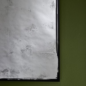 Casa Padrino Art Deco Vintage Wandspiegel im Antik Stil Silber 39 x 84 cm