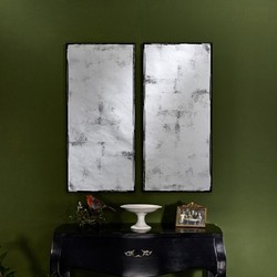 Casa Padrino Specchio da Parete Art Deco Vintage Stile Antico Argento 39 x 84 cm Casa Padrino Specchio da Parete Art Deco Vintage Stile Antico Argento 39 x 84 cm