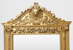 Casa Padrino Barock Spiegel Löwe Prunkspiegel Gold 270 x 165 cm - Wandspiegel im Antik Stil