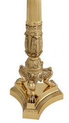 Casa Padrino Luxury Antique Style Candle Holder Solid Polished Brass 79 x 30 cm Casa Padrino Luxury Antique Style Candle Holder Solid Polished Brass 79 x 30 cm
