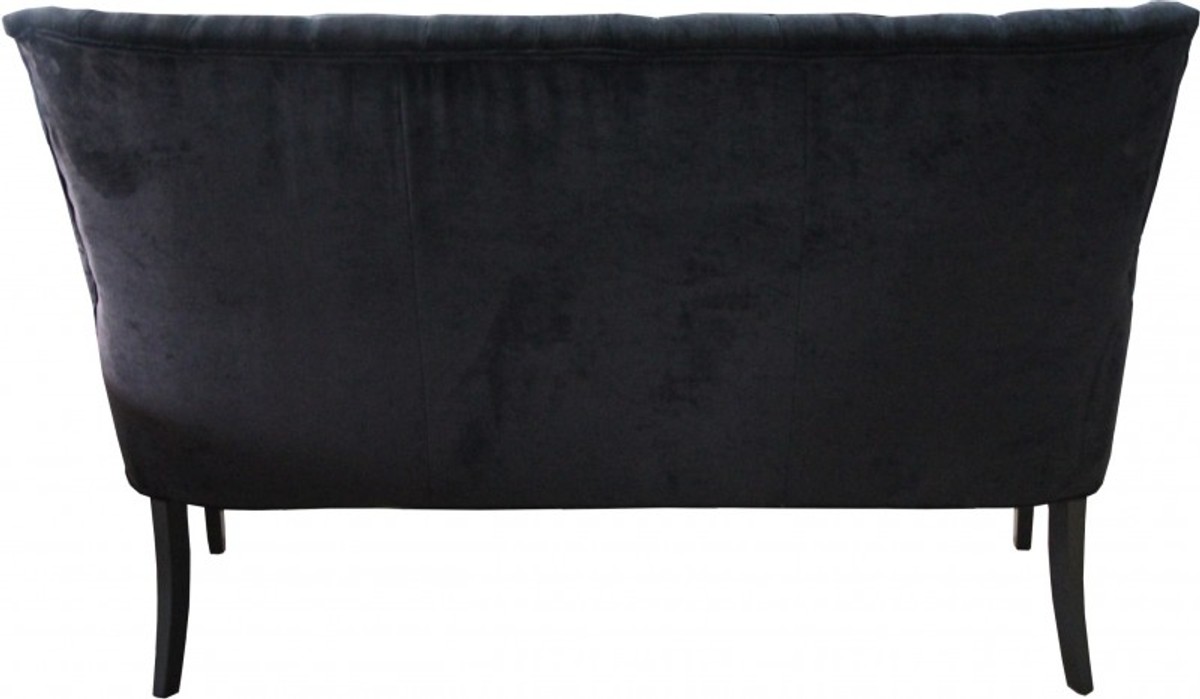 Casa Padrino Designer Chesterfield Bench / sofa in black, W 155 cm, H 108 cm, D 70 cm - Retro Salon Furniture Casa Padrino Designer Chesterfield Bench / sofa in black, W 155 cm, H 108 cm, D 70 cm - Retro Salon Furniture