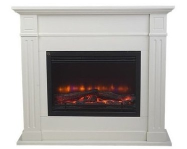 Casa Padrino Art Nouveau Electric Fireplace, White, W 100 x H 89 x D 30 cm - Antique Style Fireplace with LED Effect Casa Padrino Art Nouveau Electric Fireplace, White, W 100 x H 89 x D 30 cm - Antique Style Fireplace with LED Effect