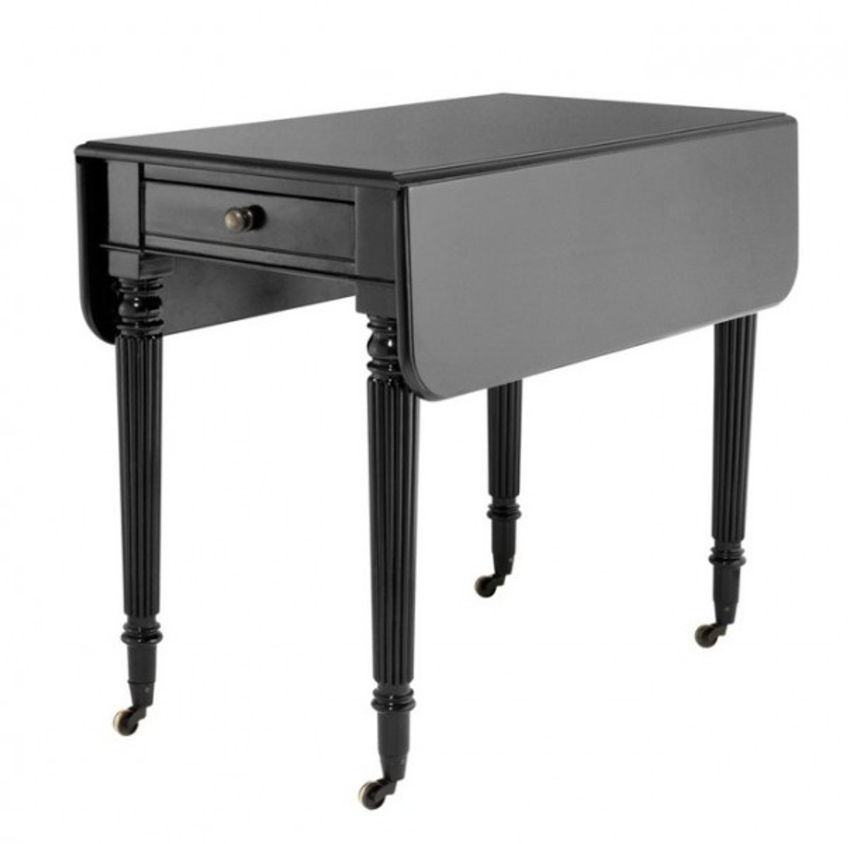 Casa Padrino luxury Art Nouveau table Solid England Black - dining table antique style - Empire Baroque colonial table Foldout Casa Padrino luxury Art Nouveau table Solid England Black - dining table antique style - Empire Baroque colonial table Foldout