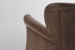 Chesterfield luxury leather wing chair with vintage leather Cigar Casa Padrino - club chair Chesterfield luxury leather wing chair with vintage leather Cigar Casa Padrino - club chair