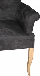 Casa Padrino Designer Chesterfield Banquette / Canapé Gris Foncé / Bois 155 x 70 x 108 cm - Meubles Rétro Salon Baroque Casa Padrino Designer Chesterfield Banquette / Canapé Gris Foncé / Bois 155 x 70 x 108 cm - Meubles Rétro Salon Baroque