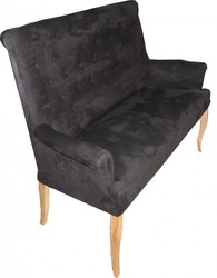 Casa Padrino Designer Chesterfield Banquette / Canapé Gris Foncé / Bois 155 x 70 x 108 cm - Meubles Rétro Salon Baroque Casa Padrino Designer Chesterfield Banquette / Canapé Gris Foncé / Bois 155 x 70 x 108 cm - Meubles Rétro Salon Baroque
