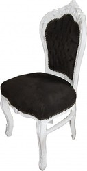Casa Padrino Barock Esszimmer Stuhl Schwarz Samt Samtstoff Weiß Stühle Möbel Baroque Dining Chair Black Velvet White Furniture Einrichtung Interior Casa Padrino Barock Esszimmer Stuhl Schwarz Samt Samtstoff Weiß Stühle Möbel Baroque Dining Chair Black Velvet White Furniture Einrichtung Interior