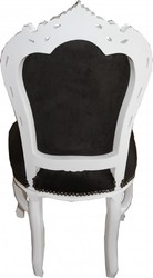Casa Padrino Barock Esszimmer Stuhl Schwarz Samt Samtstoff Weiß Stühle Möbel Baroque Dining Chair Black Velvet White Furniture Einrichtung Interior Casa Padrino Barock Esszimmer Stuhl Schwarz Samt Samtstoff Weiß Stühle Möbel Baroque Dining Chair Black Velvet White Furniture Einrichtung Interior