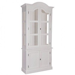 Casa Padrino Jugendstil Wohnzimmer Schrank, Küchenschrank in Weiß, Kiefer Massivholz, 104 x 220 x 39 cm Casa Padrino Jugendstil Wohnzimmer Schrank, Küchenschrank in Weiß, Kiefer Massivholz, 104 x 220 x 39 cm