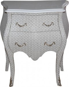 Casa Padrino Barock Kommode Weiß Glitzer Look Casa Padrino Barock Kommode Weiß Glitzer Look