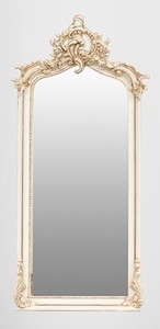 Casa Padrino Specchio da Parete Barocco Stile Antico Crema 115 x 48 cm Casa Padrino Specchio da Parete Barocco Stile Antico Crema 115 x 48 cm