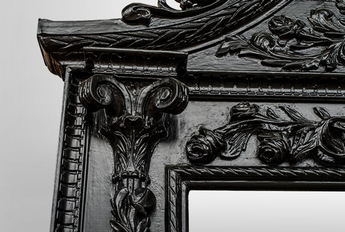 Gigantic Casa Padrino Baroque mirror Lion Black H 270 cm W 165 cm - Noble & Sumptuously Gigantic Casa Padrino Baroque mirror Lion Black H 270 cm W 165 cm - Noble & Sumptuously