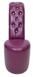 Casa Padrino Sillón High Heel Morado con Piedras Decorativas - Silla Diseño Lujo - 105 x 40 x 85 cm