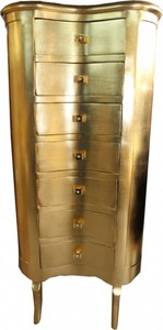 Casa Padrino Cassettiera Barocca Oro con 7 Cassetti Ovale - Stile Antico - 126 x 56 x 34 cm Casa Padrino Cassettiera Barocca Oro con 7 Cassetti Ovale - Stile Antico - 126 x 56 x 34 cm