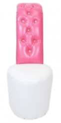 Casa Padrino Fauteuil High Heel avec pierres décoratives en Blanc / Rose, H 105 cm x L 40 cm x P 85 cm - Fauteuil design Casa Padrino Fauteuil High Heel avec pierres décoratives en Blanc / Rose, H 105 cm x L 40 cm x P 85 cm - Fauteuil design