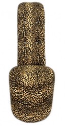 Casa Padrino Poltrona Tacco Alto Leopardo con Pietre Decorative - Sedia Scarpa Design