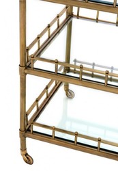 Trolley Luxus Servierwagen Messing Casa Padrino Glas Metall Vintage Trolley Luxus Servierwagen Messing Casa Padrino Glas Metall Vintage