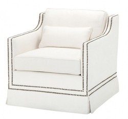 Casa Padrino Sillón de Lujo Belle Époque Estilo Art Nouveau Art Déco, Crema Blanco, 100 x 90 x 80 cm