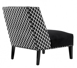 Casa Padrino Luxury Art Deco Armchair in Black / White - Jugendstil Belle Epoche - 87 x 76 x 95 cm Casa Padrino Luxury Art Deco Armchair in Black / White - Jugendstil Belle Epoche - 87 x 76 x 95 cm