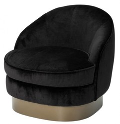 Casa Padrino Luxus Belle Epoche Sessel Jugendstil Art Deco Design in Schwarz und Gold, 74 x 85 x 73 cm Casa Padrino Luxus Belle Epoche Sessel Jugendstil Art Deco Design in Schwarz und Gold, 74 x 85 x 73 cm