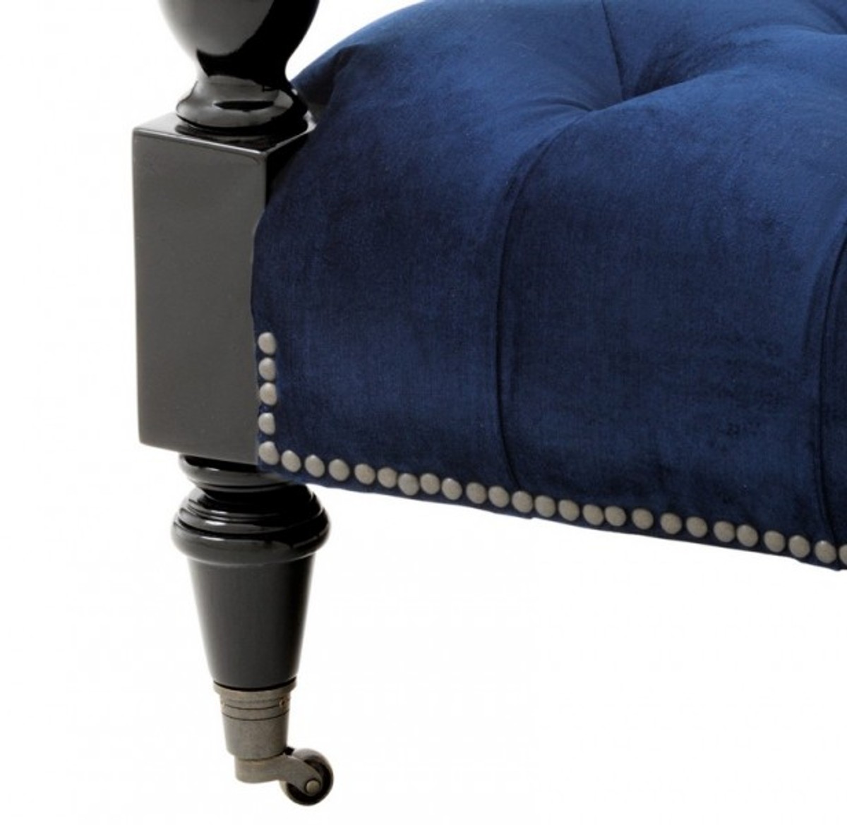 Casa Padrino Luxus Barock Sessel Royalblau / Schwarz Klavierlack - Lounge Sessel - Luxury Collection - Art Deco - Belle Epoche Casa Padrino Luxus Barock Sessel Royalblau / Schwarz Klavierlack - Lounge Sessel - Luxury Collection - Art Deco - Belle Epoche
