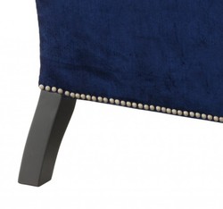 Casa Padrino Luxus Barock Sessel Royalblau / Schwarz Klavierlack - Art Deco Lounge Sessel - 96 x 72 x 82 cm
