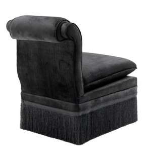 Casa Padrino Luxus Belle Epoche Sessel Schwarz - Jugendstil Art Deco Design - 54 x 76 x 74 cm