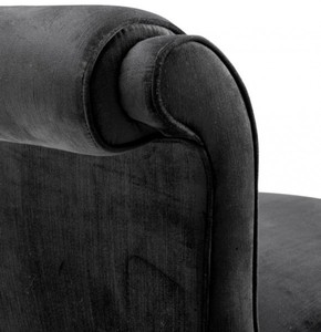 Casa Padrino Luxus Belle Epoche Sessel Schwarz - Jugendstil Art Deco Design - 54 x 76 x 74 cm