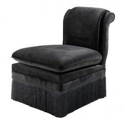 Casa Padrino Luxus Belle Epoche Sessel Schwarz - Jugendstil Art Deco Design - 54 x 76 x 74 cm Casa Padrino Luxus Belle Epoche Sessel Schwarz - Jugendstil Art Deco Design - 54 x 76 x 74 cm