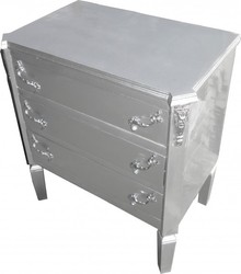 Casa Padrino Comò Barocco Argento 60 x 39 x 69 cm - Mobile Art Déco Fatto a Mano Casa Padrino Comò Barocco Argento 60 x 39 x 69 cm - Mobile Art Déco Fatto a Mano