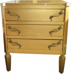 Casa Padrino Cómoda Barroca Oro 60 x 39 x 69 cm - Mueble Art Déco Hecho a Mano Casa Padrino Cómoda Barroca Oro 60 x 39 x 69 cm - Mueble Art Déco Hecho a Mano