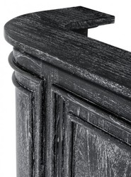 Casa Padrino Mostrador Vintage 190 cm - Mueble de recepción en madera maciza Negro Washed estilo antiguo Casa Padrino Mostrador Vintage 190 cm - Mueble de recepción en madera maciza Negro Washed estilo antiguo