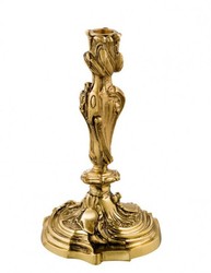 Casa Padrino Luxury Candelabra in Antique Style Gold - Solid Brass Candle Holder, 25 cm Height, 14 cm Diameter Casa Padrino Luxury Candelabra in Antique Style Gold - Solid Brass Candle Holder, 25 cm Height, 14 cm Diameter