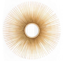 Casa Padrino Miroir Mural de Luxe Soleil Or 80 cm - Miroir Convexe Design en Laiton Casa Padrino Miroir Mural de Luxe Soleil Or 80 cm - Miroir Convexe Design en Laiton