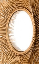 Casa Padrino Miroir Mural de Luxe Soleil Or 80 cm - Miroir Convexe Design en Laiton Casa Padrino Miroir Mural de Luxe Soleil Or 80 cm - Miroir Convexe Design en Laiton