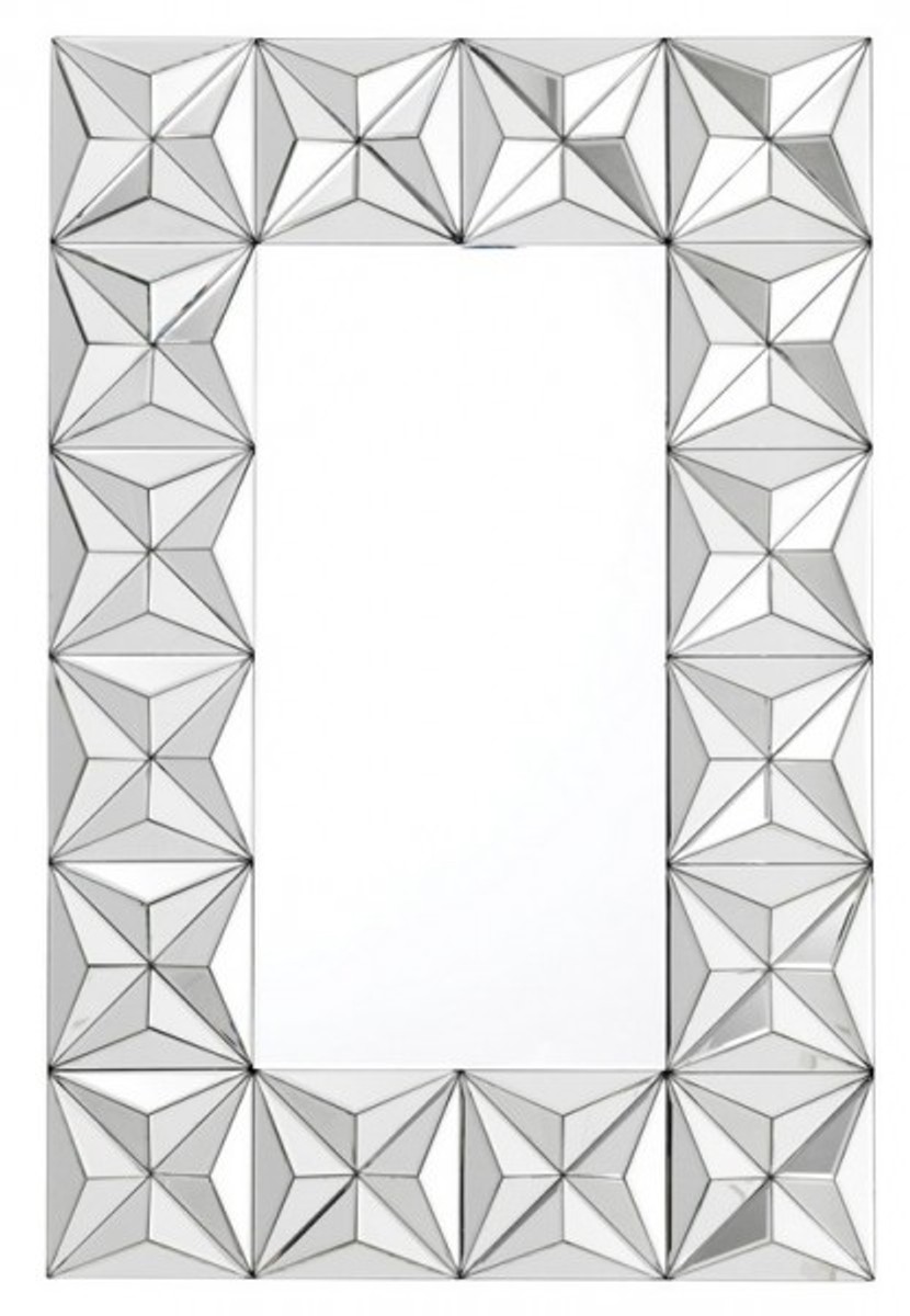 Casa Padrino luxury wall mirror with art deco mirror frame 120 x 80 cm - Wall Mirror Casa Padrino luxury wall mirror with art deco mirror frame 120 x 80 cm - Wall Mirror