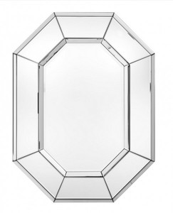 Casa Padrino Specchio da parete di lusso Art Déco ottagonale con cornice a specchio 80 x 106 cm Casa Padrino Specchio da parete di lusso Art Déco ottagonale con cornice a specchio 80 x 106 cm