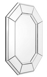 Casa Padrino Miroir mural de luxe Art déco octogonal avec cadre miroir 80 x 106 cm Casa Padrino Miroir mural de luxe Art déco octogonal avec cadre miroir 80 x 106 cm