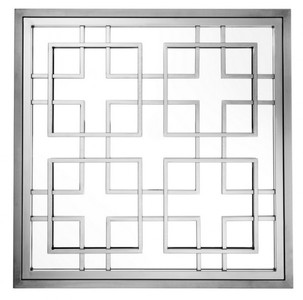Casa Padrino Miroir Mural Design de Luxe en Finition Nickel Noir 100 x 100 cm Casa Padrino Miroir Mural Design de Luxe en Finition Nickel Noir 100 x 100 cm